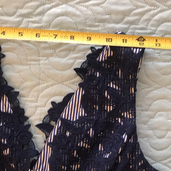 Vineyard Vines 145th Kentucky Derby Navy Blue Lace Blue White Stripes Dress 10 - Picture 15 of 16